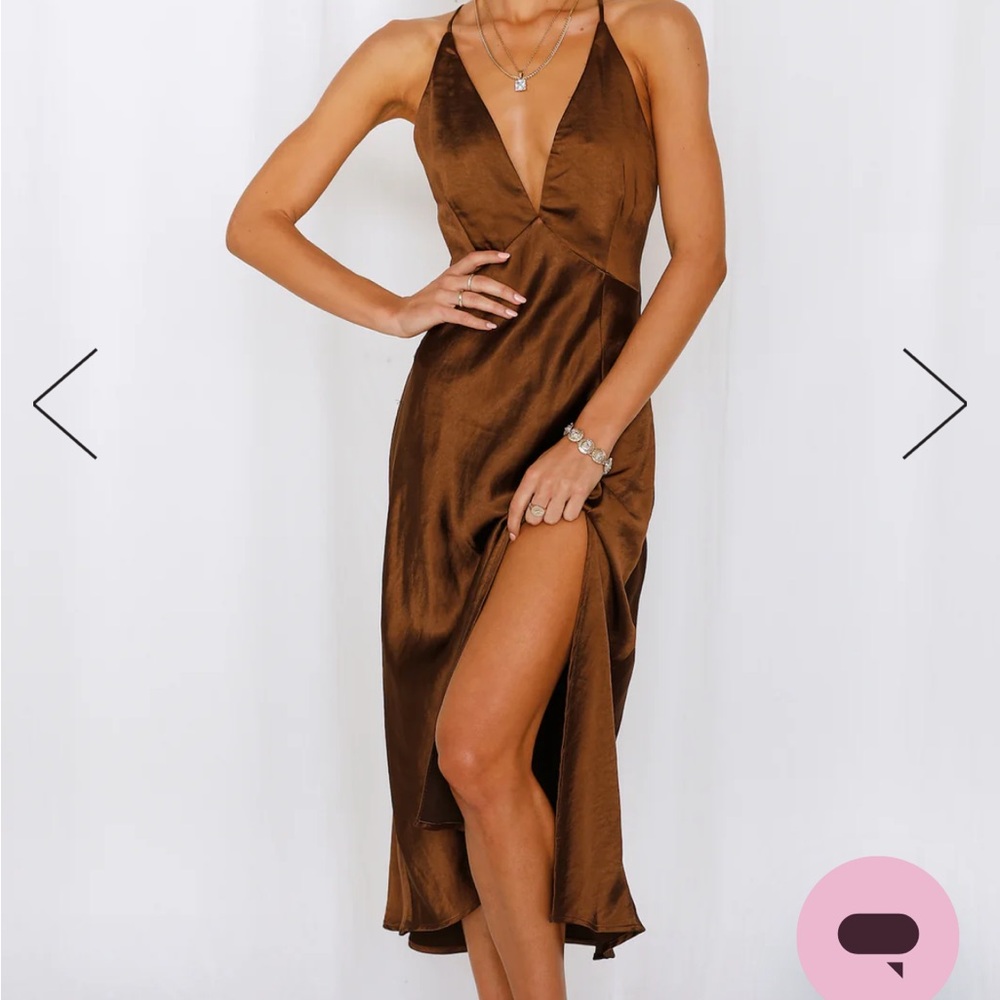 brown hello Molly dress